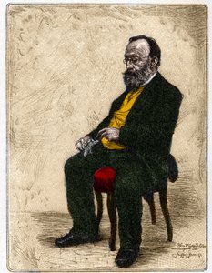 Portrait de Gottfried Keller (1819-1890), écrivain et poète suisse germanophone