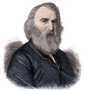 Portrait de Henry Longfellow, poète et éducateur américain - Unknown artist