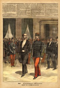 Portrait de Jean Casimir-Perrier (Casimir Perrier, Casimir Perrier, Casimir-Perrier) (1847-1907), nouveau président de la Chambre des députés. Gravure dans « Le petit journal » 28/01/1893. Collection Selva - Unknown artist