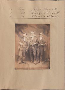 [Portrait de John Farrell, George Morrell et Thomas Clark]. - Unknown artist