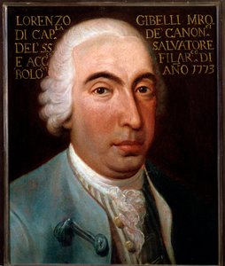Portrait de Lorenzo Gibelli (1719-1812) compositeur italien, castrat. Peinture anonyme. 1773. Bologne, musée civique bibliographique musical - Unknown artist