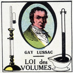Portrait de Louis-Joseph Gay-Lussac (1778-1818), physicien et chimiste français, représenté avec la loi des volumes. - Unknown artist