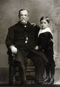 Portrait de Louis Pasteur (1822 - 1895) et de son petit-fils Louis Pasteur Vallery-Radot en 1893 - Unknown artist