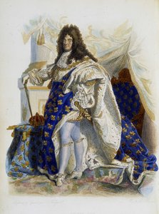 Portrait de Louis XIV (1638-1715) - dans « Le Plutarque français » par Mennechet - Unknown artist