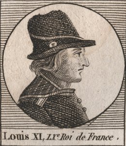 Portrait de Louis XI (1423-1483), roi de France - gravure de « Instruction sur l