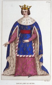 Portrait de Louis X le Hutin (1289 - 1316), Roi de France gravure de 1830 - Unknown artist