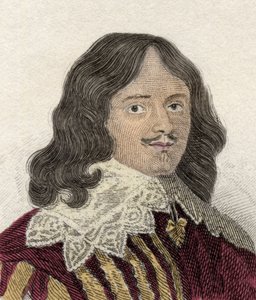 Portrait de Lucius Cary (vers 1610-1643), 2e vicomte Falkland, homme politique, militaire et écrivain anglais. Gravure du 19ème siècle - Unknown artist