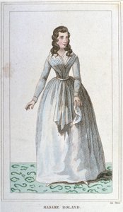 Portrait de Madame Roland, femme politique française (1754 - 1793).