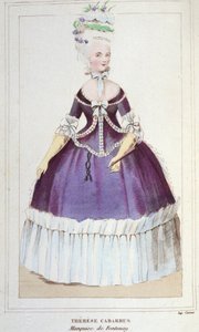Portrait de Mademoiselle de Fontenay ou Teresa (Theresa ou Terezia) Cabarrus, connue sous le nom de Madame Tallien (Talien) (1773-1835), Marquise de Fontenay. Gravure de 1830