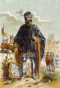 Portrait de Philippe van Artevelde (1340-1382), homme politique flamand et chef de la révolte des tisserands de Gand contre le comte Louis II de Flandre connu sous le nom de Louis de Male ou Maele (1381). Il fut vaincu et tué à la bataille de Roosebeke (13 - Unknown artist