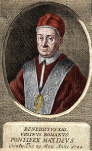 Portrait du pape Benoît XIII (Vincenzo Maria Orsini) (1649 - 1730), 243ème pape.