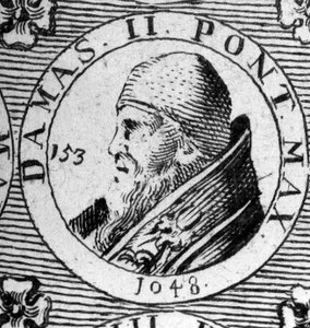 Portrait du pape Damase II (mort en 1048).