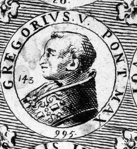 Portrait du pape Grégoire V (996-999).