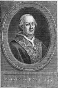 Portrait du Pape Pie VI (Giovanni Angelo Braschi) (1775-1799).
