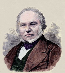 Portrait de Sir Rowland Hill (1795-1879) inventeur du timbre postal - Unknown artist