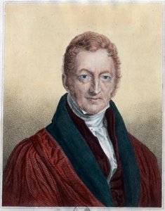 Portrait de Thomas Malthus (1766 - 1834), économiste et pasteur anglais. Gravure du XIXe siècle. Collection privée. - Unknown artist