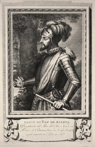 Portrait de Vasco Núñez de Balboa (gravure) - Unknown artist