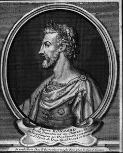 Portrait du poète français Pierre de Ronsard (1524-1585). Gravure du 18ème siècle