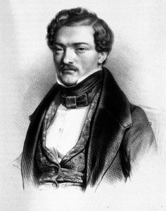 Portrait du ténor français Gilbert-Louis Duprez (1806 - 1896).