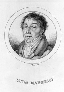 Portrait du castrat italien Luigi Marchesi (1754 - 1829) également connu sous le nom de Marchesini. Gravure du 19ème siècle.