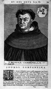 Portrait du philosophe italien Tommaso Campanella (1568-1639). Feuille d