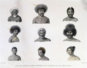 Portraits des Papous de l
