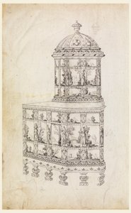Poêle en carreaux de céramique - Unknown artist
