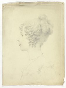 Profil de femme de profil gauche - Unknown artist