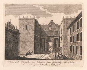 Prota del Popolo ou Porte du Peuple anciennement Flaminia : 1. l