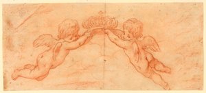 Putti avec couronne - Unknown artist