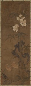 Cailles et fleurs - Unknown artist
