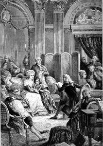 Lecture de "Paul et Virginie" dans les salons de Madame Necker - dans "Histoire de France" par Guizot - Unknown artist