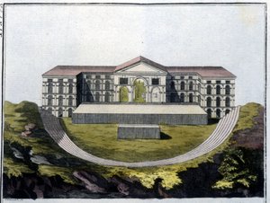 Reconstruction du Théâtre Grec de Bacchus à Athènes. - dans "Le costume ancien et moderne" par Ferrario, éd. Milan - Unknown artist