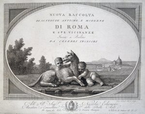 Rémus et Romulus (romolo remo lupa) et la louve - dans « Collection de vues de Rome »