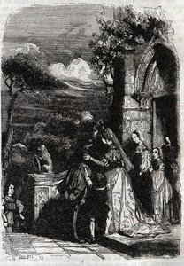 Renaud retournant à sa famille - gravure de 1851 de « Roland furieux » - Unknown artist