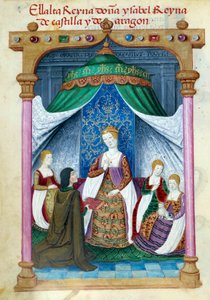Représentation de la reine Isabelle du Portugal entourée de ses compagnes - Unknown artist
