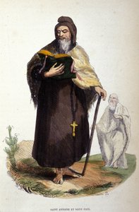 Représentation de Saint Antoine le Grand, anachorète égyptien (251 - 356), fondateur de l