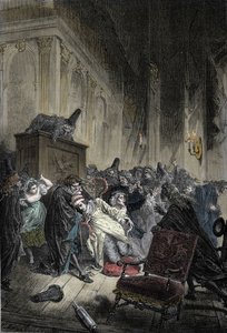 Représentation de la mort de Jean-Baptiste Poquelin, dit Molière (1622-1673), mort de congestion pulmonaire lors d