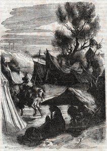 Roland dans le camp sarrasin - gravure de 1851 de « Roland furieux » - Unknown artist