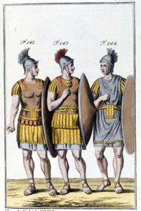 Légionnaires romains. Gravure du début du 19ème siècle.
