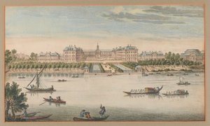 Hôpital royal de Chelsea, vue depuis la rivière, vers 1750 - Unknown