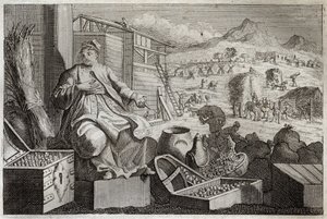 Bible de Royaumont, Nouveau Testament : La folie des richesses. Illustration de 1811. - Unknown artist