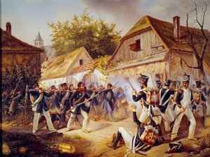 Campagne de Russie : La reddition des troupes de Vandamme à la bataille de Kulm le 30 août 1813 - Unknown artist