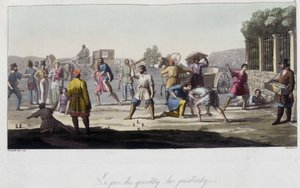 Jeux russes de Gorodky et pristinsky et autres distractions, Russie. Dans "Le costume ancien et moderne" 1819-1820 par Ferrario - Unknown artist