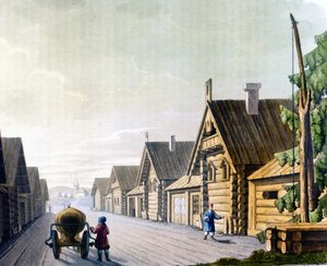 Village russe au XVIIIe siècle - Unknown artist