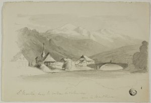 Saint Martin, dans la vallée de Sallenche, regardant vers le Mont Blanc