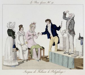 Saltimbanque : Jacques de Falaise le polyphage (il avale tout, animaux vivants...) - dans « Le bon genre », début du 19e siècle - Unknown artist