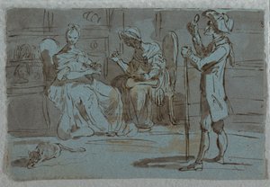 Impression satirique : Le prétendant - Unknown artist