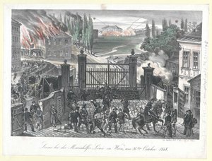 Scène à la ligne Mariahilf à Vienne - Unknown artist
