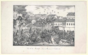 Scène à la ligne Mariahilf à Vienne - Unknown artist